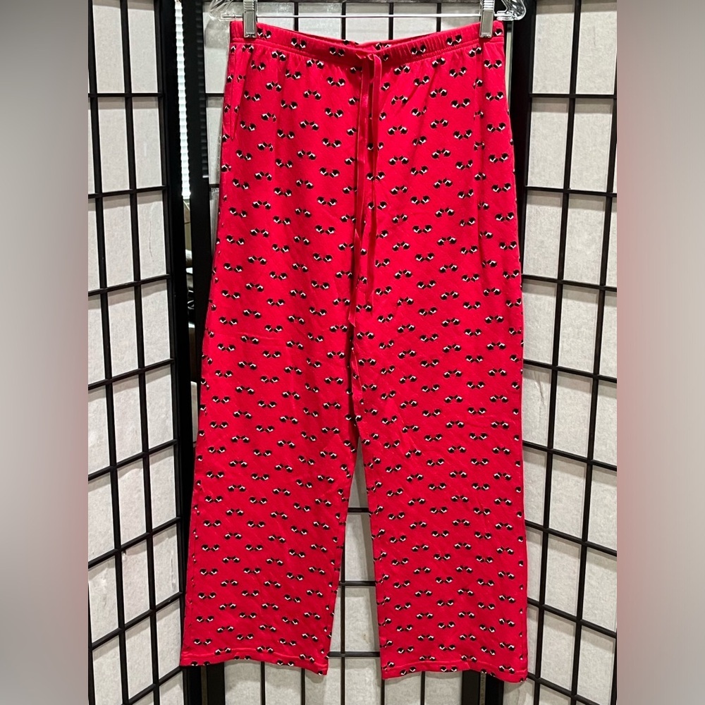 CROFT & BARROW Red Pajama Pants with SCOTTIE DOG Print SIZE M